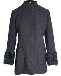 Gucci - Giacca gucci in tweed di lana nera - Lyst