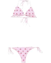 MC2 Saint Barth - Badmode ,Roze ,Polyester Frou Frou Sagitami Triangle Bikini - Lyst