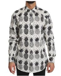 Dolce & Gabbana - Pineapple Print Long Sleeve Shirt - Lyst