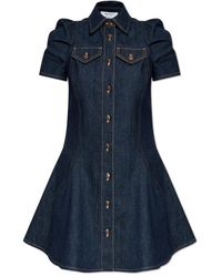 McQueen - Kleedjes ,Blauw ,Denim Denim Jurk - Lyst