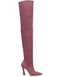Stuart Weitzman - Schoenen ,Rood ,Suède Ultravinnie Boot 100 - Lyst