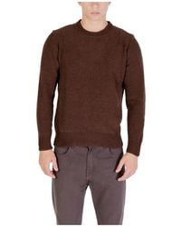 Gianni Lupo - Rundhals-Strickpullover Mit Langen Ärmeln - Lyst