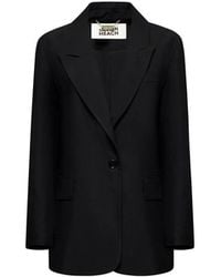 Silvian Heach - Jassen ,Zwart ,Polyester Oversized Blazer Zwart - Lyst