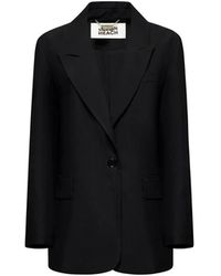 Silvian Heach - Jassen ,Zwart ,Polyester Oversized Blazer Zwart - Lyst