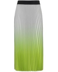 Essentiel Antwerp - Limetten Plissierter Midi-Rock A-Linie - Lyst