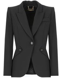 Elisabetta Franchi - Blazers,eleganter schwarzer blazer mit knöpfen - Lyst