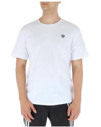 North Sails - Weißes bedrucktes t-shirt, kurze ärmel - Lyst