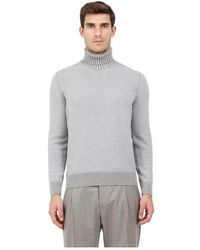 Gran Sasso - Truien & Vesten ,Grijs ,Maglia Dolcevita Vanisè - Lyst