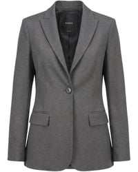 Pinko - Jassen ,Grijs ,Wol New Signum Blazer - Lyst