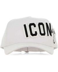 DSquared² - Accessoires ,Wit ,Katoen Iconique Baseball Cap - Lyst