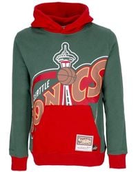Mitchell & Ness - Hoodies & Sweatvesten ,Veelkleurig ,Katoen Seattle Supersonics Nba Hoodie - Lyst