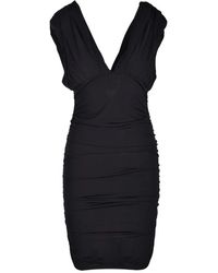 Pinko - Kleedjes ,Zwart ,Polyester Elegante Jurk Met Polyester En Rubber - Lyst