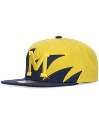 Mitchell & Ness - Accessoires ,Veelkleurig ,Wol Michigan Wolverines Platte Klep Pet - Lyst