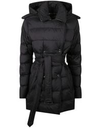 Burberry - Nylon Gewatteerde Jas Met Capuchon - Lyst