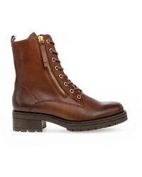 Gabor - Leder schnürstiefeletten - Lyst
