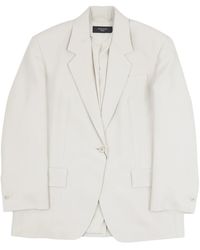 Max Mara - Jassen ,Wit ,Katoen Floc Oversized Blazer - Lyst
