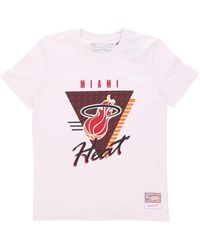 Mitchell & Ness - Tops ,Katoen Miami Heat Nba Tee Hardwood Classics - Lyst