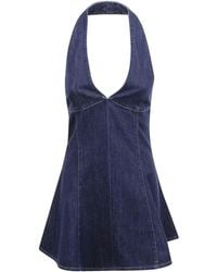 MC2 Saint Barth - Kleedjes ,Blauw ,Denim Thalita Denim Kort Jurk - Lyst