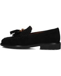 Stefano Lauran - Schwarze Wildleder Loafers Für Damen - Lyst