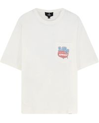 Represent - Tops ,Wit ,Katoen T-Shirt Met Ronde Hals - Lyst