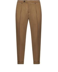 D4.0 - Broeken ,Bruin ,Wol Slim-Fit Broeken - Lyst