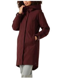 Elvine - Jassen ,Rood ,Wol Rode Parka Voor Vrouwen - Lyst