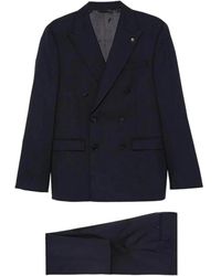 Manuel Ritz - Kostuums ,Blauw ,Leer Kleedjes - Lyst