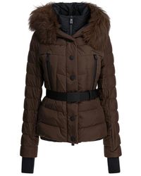 Moncler - Jassen ,Bruin ,Leer Beverley Down Jacket - Lyst