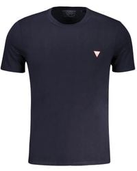 Guess - Tops ,Blauw ,Katoen Short Sleeve T-Shirt - Lyst