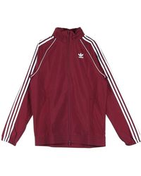 adidas - Collegiate burgundy windbreaker jacket - Lyst