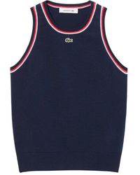 Lacoste - Sleeveless Tops - Lyst