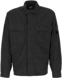 C.P. Company - Jassen ,Zwart ,Nylon Stijlvolle Zwarte Nylon Jas - Lyst