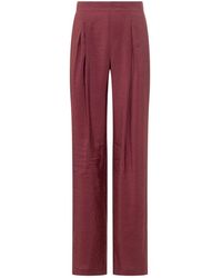 LE SULLY STUDIO - Broeken ,Rood ,Leer Pant Sfondo Pieghe - Lyst