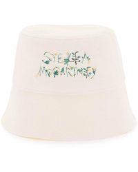 Stella McCartney - Accessoires ,Wit ,Katoen Floral Logo Bucket Hat - Lyst