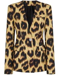 The Attico - Luipaardprint Zandloper Blazer - Lyst