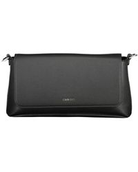 Calvin Klein - Schwarze polyester handtasche mit verstellbarem riemen - Lyst