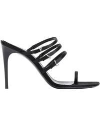 Saint Laurent - Jerry 95 Satin Sandal - Lyst
