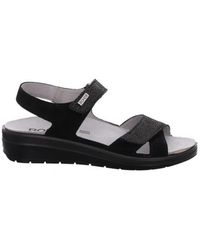 Rohde - Schoenen ,Zwart ,Suède Elegante Zwarte Damessandaal - Lyst