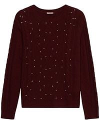 Oltre - Cashmere Blend Trui Met Bezels - Lyst