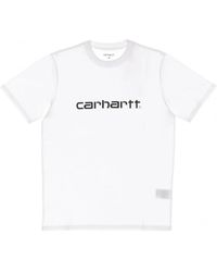 Carhartt - Script tee - weiß/schwarz - streetwear - Lyst