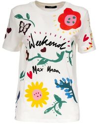 Weekend by Maxmara - Cinema t-shirt in cotone a maniche corte - Lyst