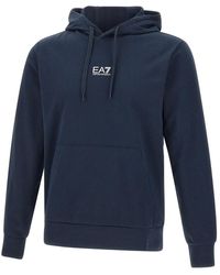 EA7 - Core Identity Cotton Hooded Sweatshirt - Lyst