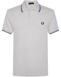 Fred Perry - Tops ,Wit ,Polo Met Bies - Lyst