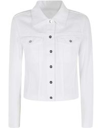 Dondup - Jassen ,Wit ,Denim Giubbino Slim Jacket - Lyst