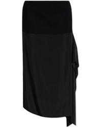 Jil Sander - Rokken ,Zwart ,Wol Rok Met Gemengde Materialen - Lyst