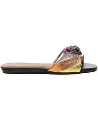 Kurt Geiger - Schoenen ,Veelkleurig ,Leer Regenboog Streep Rode Sandalen - Lyst