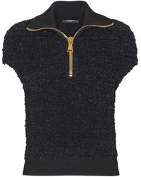 Balmain - Tweed Top - Lyst