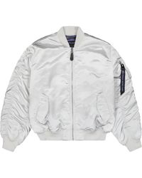 Alpha Industries - Jassen ,Grijs ,Polyester Ma-1 Uv Bomber Jacket - Lyst