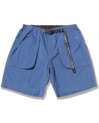 Gramicci - Korte Broeken ,Blauw ,Nylon Blauwe Geborstelde Nylon Shorts - Lyst