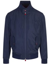 Kiton - Blaues polyester stylisches hemd - Lyst